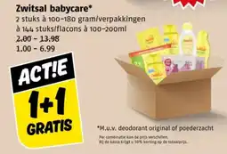 Poiesz Zwitsal babycare aanbieding