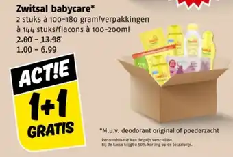 Poiesz Zwitsal babycare aanbieding