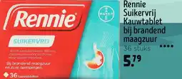 Jumbo Rennie Suikervrij Kauwtablet bij brandend maagzuur 36 stuks aanbieding