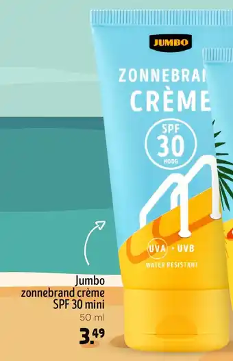 Jumbo Jumbo zonnebrand crème SPF 30 mini aanbieding