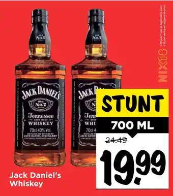 Vomar Voordeelmarkt Jack Daniel's Whiskey 700ml aanbieding