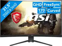 Bol.com MSI G322CQP - 31.5 - Curved - QHD - 2560x1440 - 1ms - 170Hz - FreeSync Premium aanbieding