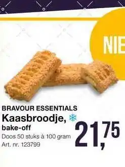 Bidfood Bravour Essentials Kaasbroodje Bake-Off 100g aanbieding