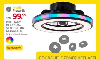 Praxis BRILLIANT PLAFOND- VENTILATOR MONDELLO aanbieding