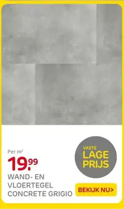 Praxis WAND- EN VLOERTEGEL CONCRETE GRIGIO aanbieding