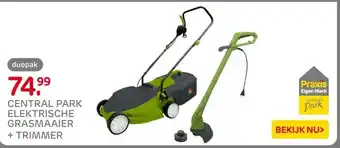 Praxis CENTRAL PARK ELEKTRISCHE GRASMAAIER + TRIMMER aanbieding