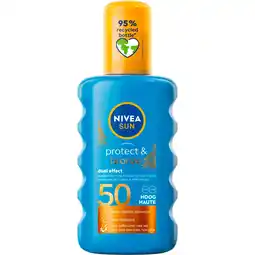 Etos NIVEA SUN Zonnebrand Protect & Bronze Spray SPF 50 200 ML aanbieding