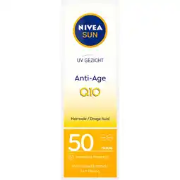 Etos NIVEA SUN UV Gezicht Zonnebrandcrème Anti-Age & Anti-Pigmentvlekken SPF50 50 ML aanbieding