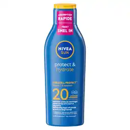 Etos NIVEA SUN Zonnebrand Protect & Hydrate Zonnemelk SPF 20 200 ML aanbieding