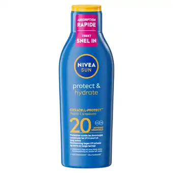 Etos NIVEA SUN Zonnebrand Protect & Hydrate Zonnemelk SPF 20 200 ML aanbieding