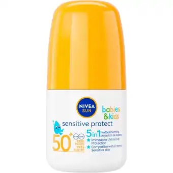Etos NIVEA SUN Babies & Kids Protect & Sensitive Roll-on Zonnebrand SPF 50+ 50 ML aanbieding