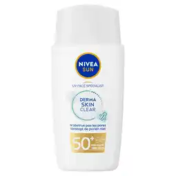 Etos NIVEA SUN UV Face Derma Skin Clear Zonnebrand SPF 50+40 ML aanbieding