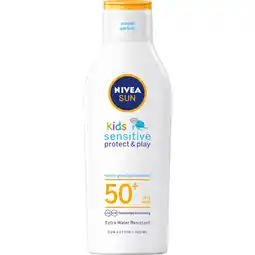 Etos NIVEA SUN Kids Zonnebrand Protect & Sensitive Zonnemelk SPF 50+ 200 ML aanbieding