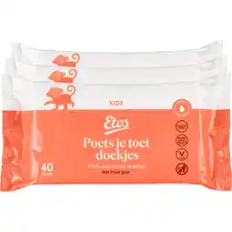 Etos Etos Poets je Toet Doekjes Plasticvrij 3x40 stuks aanbieding