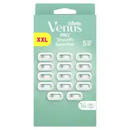 Etos Gillette Venus Pro Smooth Sensitive Navulmesjes 14 Stuks aanbieding