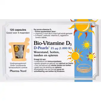 Etos Pharma Nord Bio-Vitamine D3 25μg 1.000IE 120 Capsules aanbieding