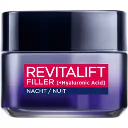 Etos L'Oréal Paris Revitalift Filler Hyaluronzuur Anti-Rimpel Nachtcrème 50 ML aanbieding