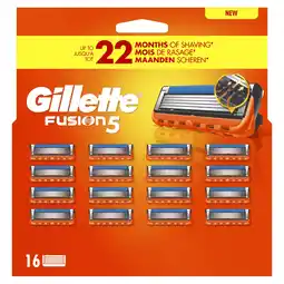 Etos Gillette Fusion5 Navulmesjes 16 Stuks aanbieding