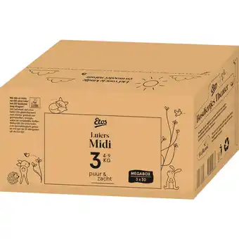 Etos Etos Puur & Zacht Luiers Maat 3 Midi 4-9 kg 90 stuks aanbieding