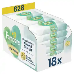 Etos Pampers Harmonie New Baby Billendoekjes 18x46 Stuks aanbieding