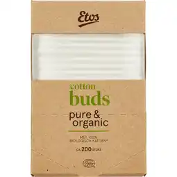 Etos Etos Pure & Organic Wattenstaafjes 200 stuks aanbieding