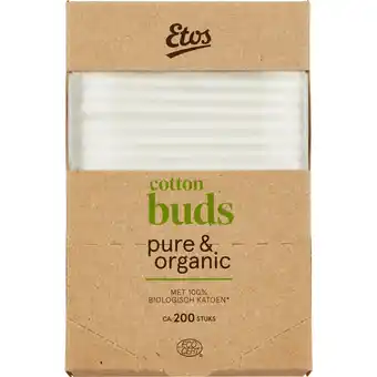 Etos Etos Pure & Organic Wattenstaafjes 200 stuks aanbieding