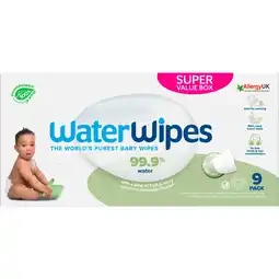 Etos WaterWipes Snoetendoekjes Plasticvrij Gevoelige Huid Voordeeldoos 9x60 aanbieding