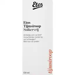 Etos Etos Tijmsiroop Suikervrij aanbieding