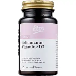 Etos Etos Foliumzuur & Vitamine D3 aanbieding