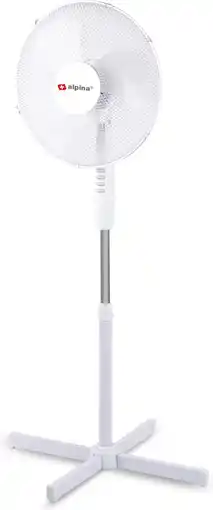 Bol.com Alpina ventilator - Staand - Ø 40 cm - Kantelbaar - Zwenkfunctie - Wit aanbieding