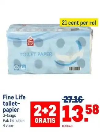 Makro Fine Life toiletpapier aanbieding