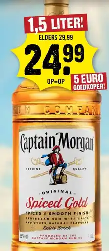 Dirck 3 Captain Morgan Spiced Gold aanbieding