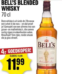 Dirck 3 BELL'S BLENDED WHISKY aanbieding