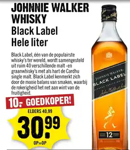 Dirck 3 JOHNNIE WALKER WHISKY Black Label aanbieding