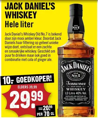 Dirck 3 JACK DANIEL'S WHISKEY aanbieding
