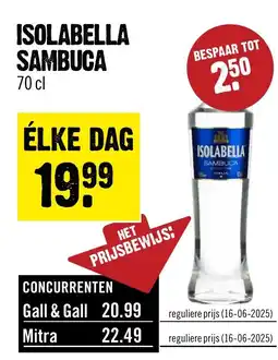 Dirck 3 ISOLABELLA SAMBUCA aanbieding
