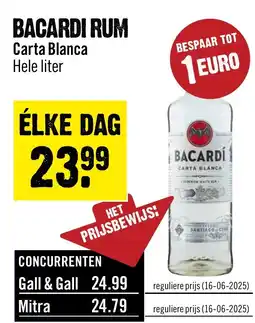 Dirck 3 BACARDI RUM Carta Blanca aanbieding