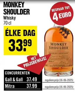 Dirck 3 MONKEY SHOULDER Whisky aanbieding
