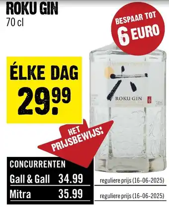 Dirck 3 ROKU GIN aanbieding