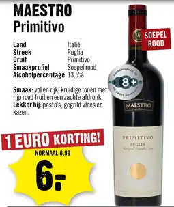 Dirck 3 MAESTRO Primitivo aanbieding
