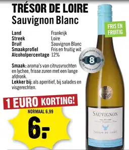 Dirck 3 TRÉSOR DE LOIRE Sauvignon Blanc aanbieding
