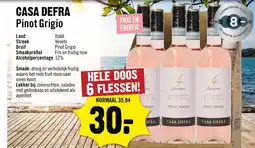 Dirck 3 Casa defra Pinot Grigio aanbieding