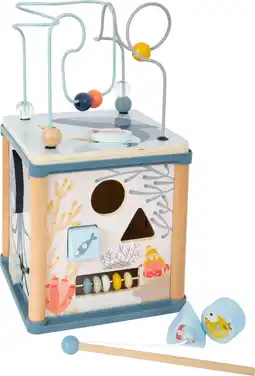 Amazon Small foot - Activiteiten kubus onderwater wereld - kralenspiraal - Houten speelgoed vanaf 1 jaar aanbieding