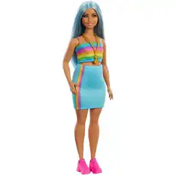 Bol.com Barbie 65 jaar Fashionistas - Met regenboog topje - Modepop aanbieding