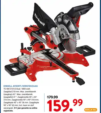 Kluswijs Einhell afkort verstekzaag aanbieding
