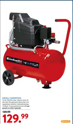 Kluswijs Einhell compressor aanbieding