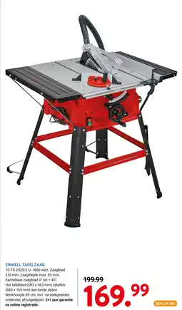 Kluswijs Einhell tafelzaag aanbieding