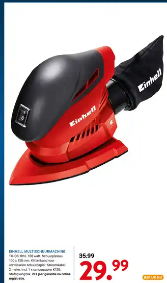 Kluswijs Einhell multischuurmachine aanbieding