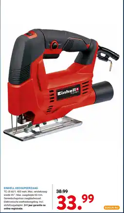 Kluswijs Einhell decoupeerzaag aanbieding