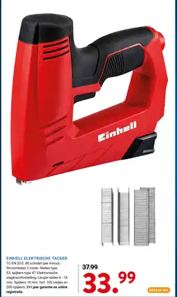 Kluswijs Einhell elektrische tacker aanbieding